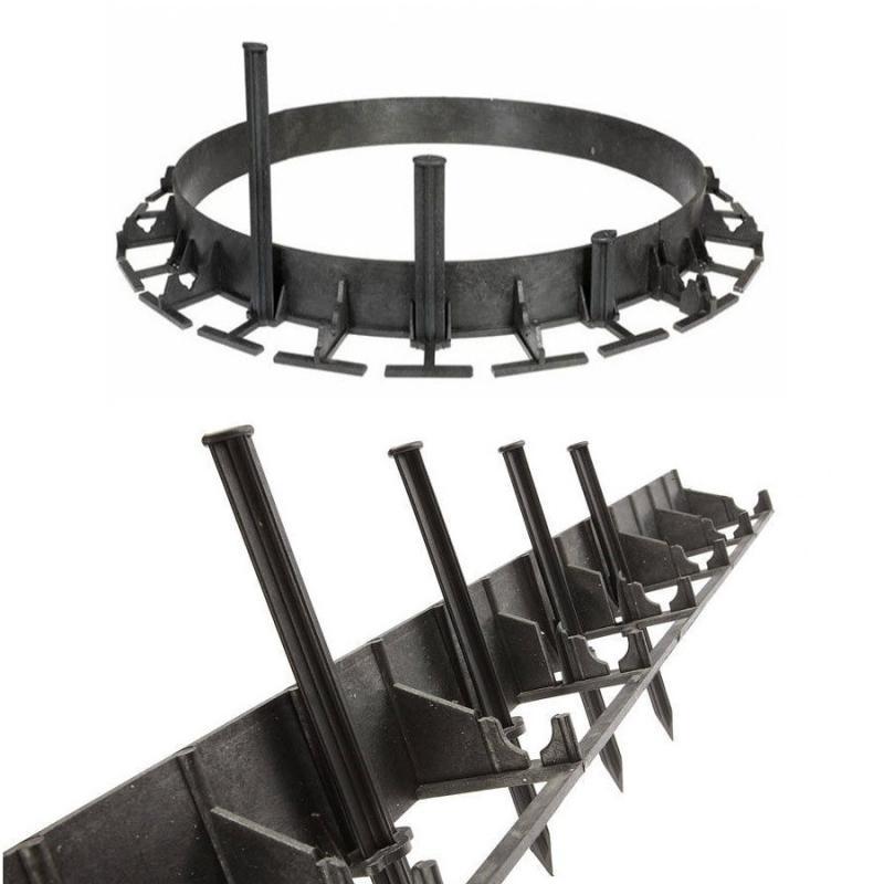 Ágyásszegély OBRB55  közepes fekete  1025/75//55mm