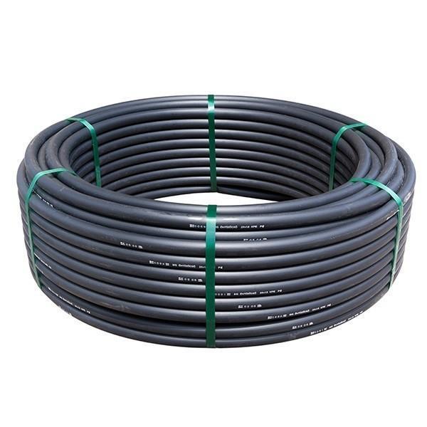 KPE cső 25mm/ 6bár 100m zöld csik