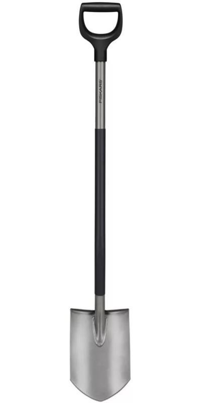 Fiskars Comfort hegyes ásó szürke