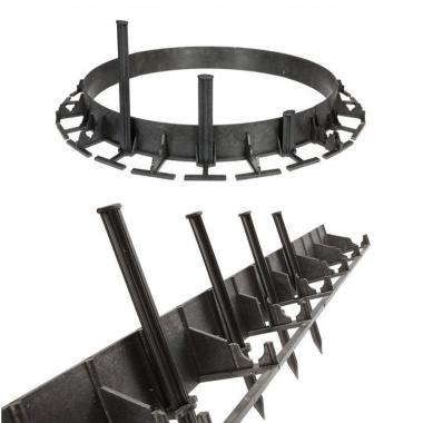 Ágyásszegély OBRB78 fekete 1025/75/78mm