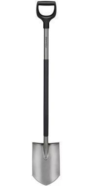 Fiskars Comfort hegyes ásó szürke