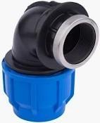 KPE Könyök BM 32 mm x 3/416bár KÉK