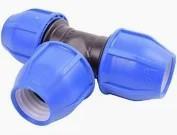 KPE T idom 25 mm 16bár KÉK